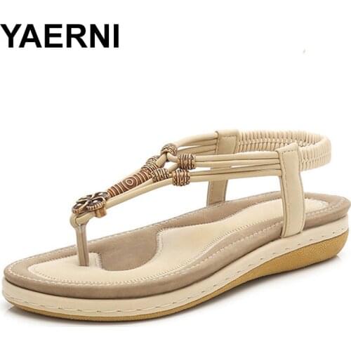 YAERNI Women Fashion Casual Shoes Comfortable Shoes Ladies Beach Slippers Flip Flops Non- Slip Shoes