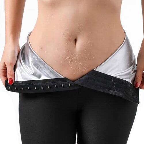 Women Thermo Body Shaper Slimming Pants Silver Coating Weight Loss Waist Trainer Fat Burning Sweat Sauna Capris Leggings