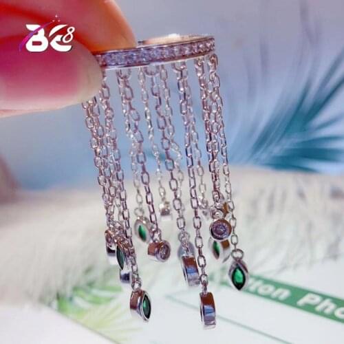 Be 8 Luxury Party Tassel Rings for Women Inlay AAA Cubic Zirconia Stone Ring Fashion Bague Bridal Wedding Party Gifts R152