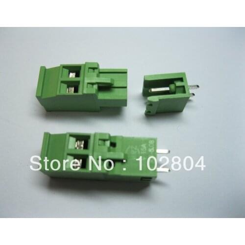 100 Pcs Pitch 5.08A 5.08mm 4way/pin Straight-pin Screw Terminal Block Connector Pluggable Type 2EDCD-5.08A-2EDCR Green HOT Sale