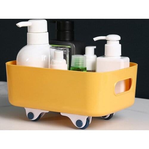 4Pcs Storage Box Pulley Self Adhesive Good Load Capacity HIPS Transh Can Pullery for Home Storage Box