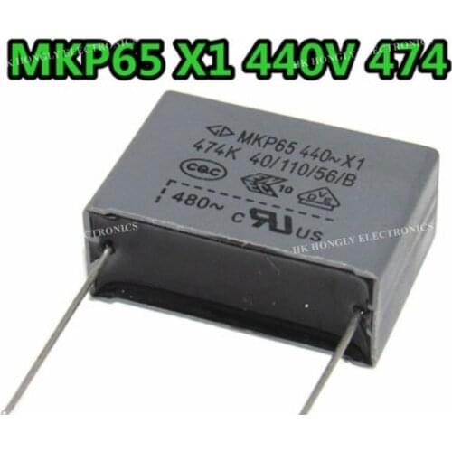 30PCS MKP65 440 X1 105M 1UF 440V P=27mm Film Capacitor