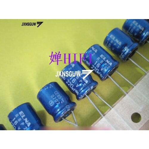 10PCS ELNA BP 16V330UF 10X12.5MM blue robe Aluminum electrolytic capacitor 220uF/16V CE-BP 220UF 16V