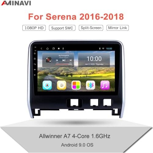 For Nissan Serena 2016-2018 Car Radio 9/10.1 Inch HD GPS 2 Din Android 9.0 Multimedia Video Player Universal Auto Stereo