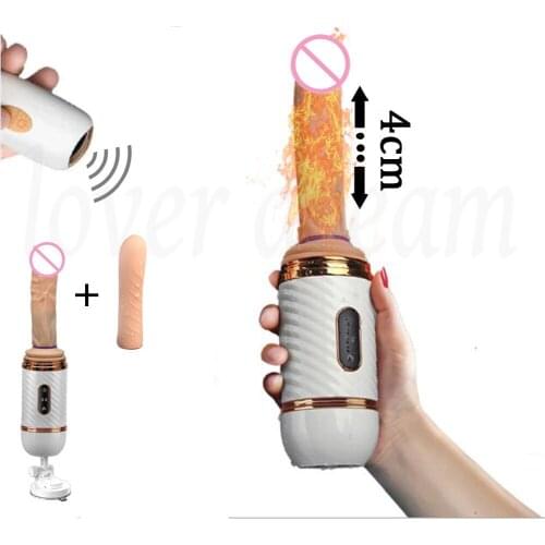 Wireless Remote Control Heating Telescopic Dildo Suction Cup Vibrator Vagina G-spot Masturbator Adult Anal Sex Toys for Woman