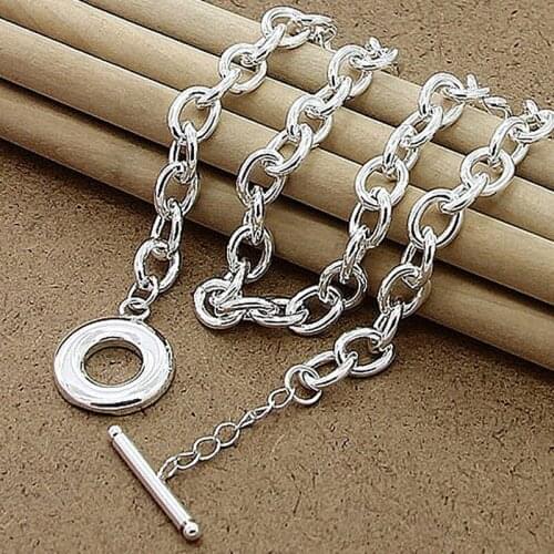 High Quality 925 Sterling Silver Chain Link Necklaces Women Men Luxury Silver Jewelry Free Shipping