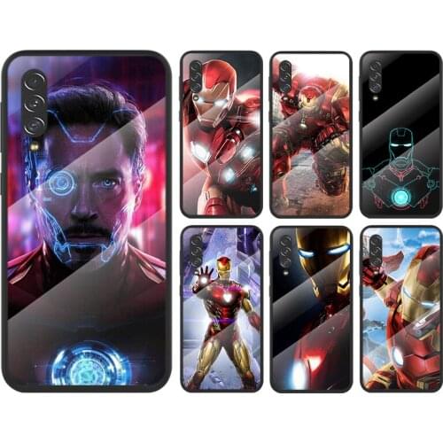 Marvel Lron Man For Samsung Galaxy A91 A81 A72 A71 A52 A51 A41 A31 A21S A11 A01 Tempered Glass Cover Phone Case