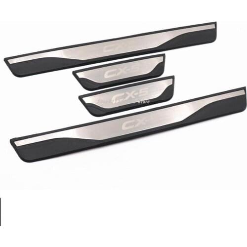 For Mazda CX-5 Cx5 2017 2018 2019 2020 Door Sill Scuff Plate Welcome Pedal Protection Stainless Steel Car Accessories Mg Zs