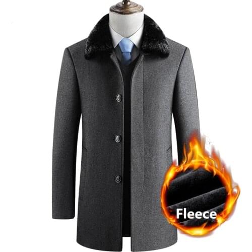 DOMBBFY Mens Fur Coats
