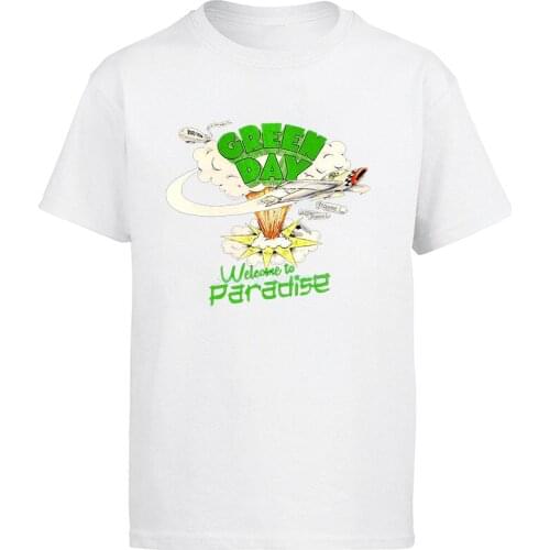 Mens T shirt Printed Graphic Funny Green Day Paradise male Short Sleeve Tee Top Streetwear Oversized Harajuku Men clothing