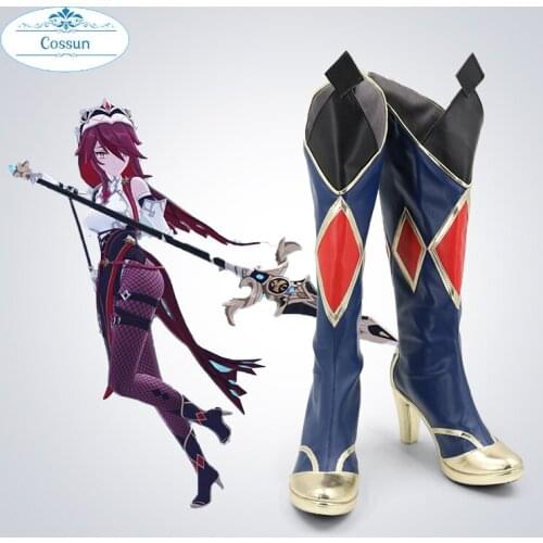 Genshin Impact Rosalia Boots Halloween Cosplay Shoes For Women New 2021 Hot Game