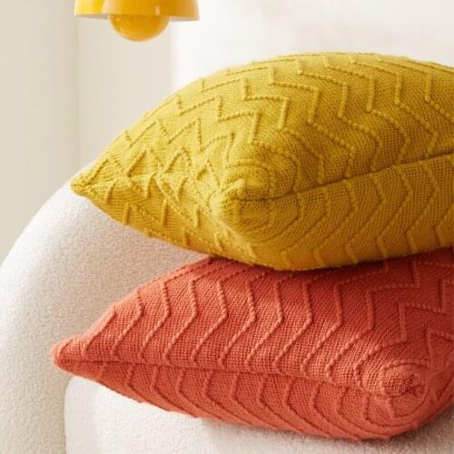 GY0203 KnittingJacquard SolidColor Cushion Case (No Filling) 1PC Polyester Home Decor Bedroom Decorative Sofa Car Throw Pillows