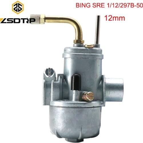 ZSDTRP Puch Moped 12mm Bing Style Carb Carburetor Maxi Sport Luxe Newport Cobra Carburetor BING SRE 1/12/297B-50