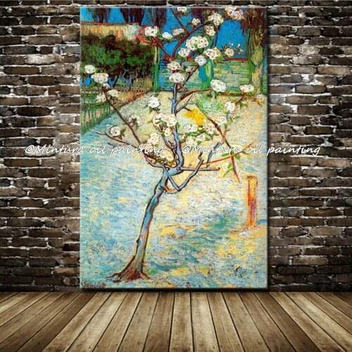 Blossoming Pear Tree Of Vincent Van Gogh Oil Painting Hand Made Reproduction Oil Painting On Canvas Wall Painting For Home Decor