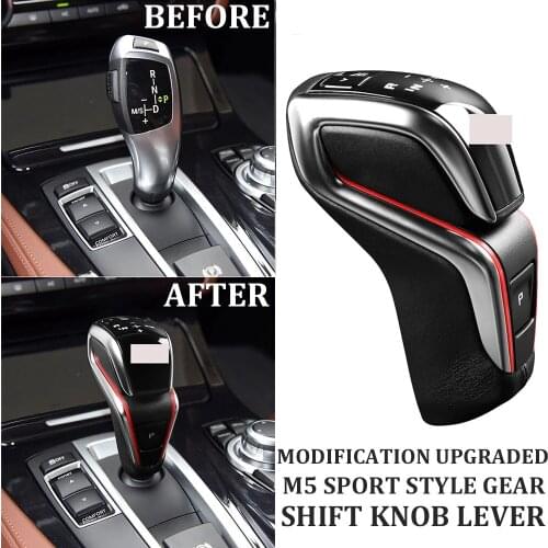 LHD Car Gear Shift Knob Lever Modified M5 Sport Style For BMW 5/6/7-Series F10 F18 F07 F06 F12 F01 X3 X4 F25 F26 X5 X6 F15 F16