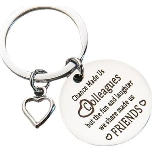 Best Friends Keychain Friendship Key Chain Chance Made Us Colleagues Funny Cute Birthday Gifts Go Away Keychain Accessories