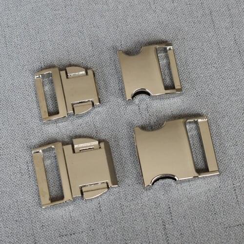 10 Pcs/Lot 20 mm/25 mm Metal Quick Side Release Buckles Durable Hardware For Paracord Security Lock Puppy Cat Collars Diy Parts