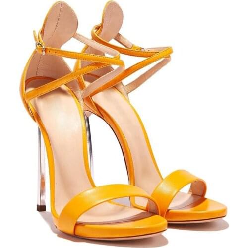 MKKHOU Fashion Sandals Women 2020 Summer new classic one-letter-style stiletto heel 12cm high heel open shoes Womens size34-45