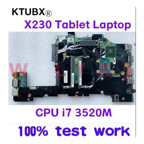 Brand new for Lenovo ThinkPad X230T Tablet Laptop notebook motherboard CPU i7 3520M 100% test work FRU 04X3744 04Y2040 04W6804