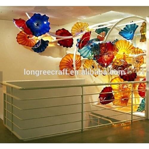 Wholesale Price Art Decor Hand Blown Glass Plated Murano Glass Wall Decor Plates