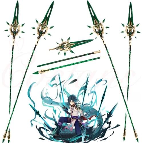 Game Genshin Impact Xiao Spear weapon Anime Props Christmas Cosplay Yasha Accessories New Cosplay Xiao long sword arms Cosplay