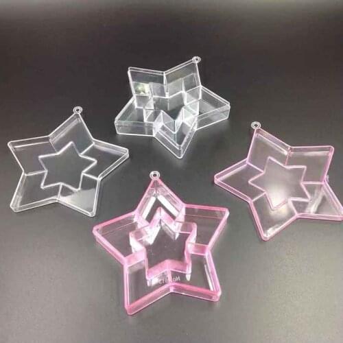 Pink Clear Star Plastic Storage Box Jewelry Box Jewelry Organizer Holder Cabinets For Small objects