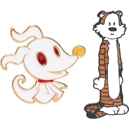 Cute Cartoon Mouse Halloween Brooch Gost Shirt Pin Enamel Badges Broches for Baby Children Kids Badge Pins Brooches Gift