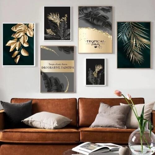 Modern Minimalist Living Room Decoration Painting Light Luxury Porch Print Bedroom Mural Painting Plant Flower Oil Painting