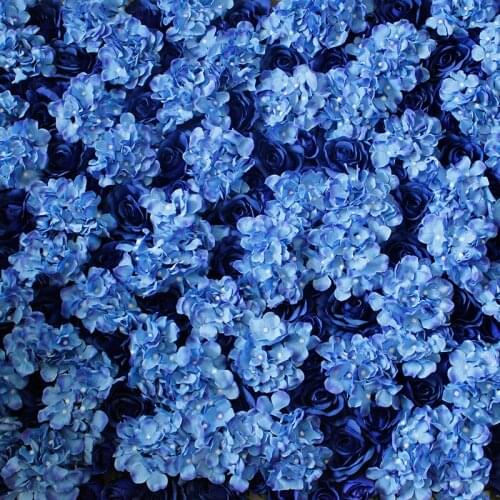 SPR Free Shipping-blue-10pcs/lot Artificial silk rose flower wall wedding background lawn/pillar road lead market decoration