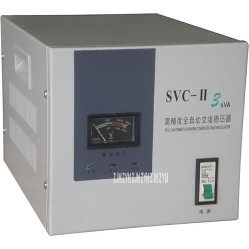 SVC-3KVA Copper Coil High Precision Voltage Regulator Household Full Automatic Air Conditioning Single Phase Voltage Regulator