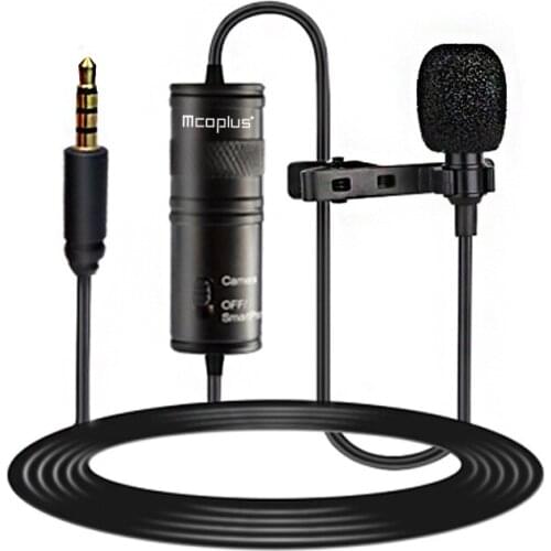 MCO-LVD600 Collar Clip Microphone Mobile Phone Camera Interview Radio Vlog Live Food Broadcast Microphone Recording