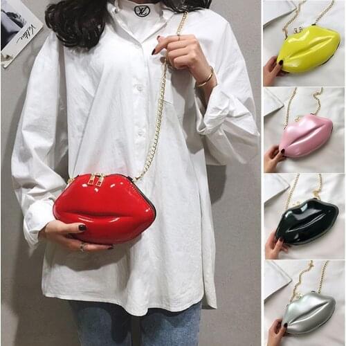 Mini Trendy All-match Womens Bag New Luxury Designer Zipper Womens Shoulder Bag Lip Shape Clutch Fashion PVC Messenger Bag
