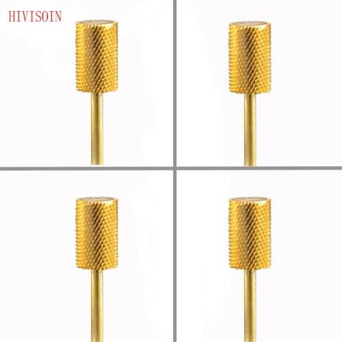 HIVISOIN Carbide Nail Drill Bit - Big Barrel Bit F (Gold)