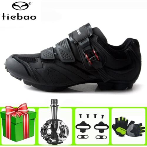 TIEBAO Sapatilha Ciclismo Mtb Cycling Shoes Men Mountain Bike Bicycle Sneakers Women Professional Self-locking Breathable Shoes