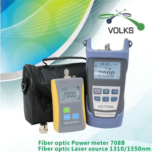 2 in 1 fiber optic laser source and optic power meter VD708B -50~+26dBm with Bag free shipping