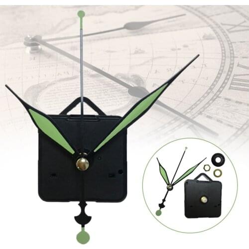 Green Luminous DIY Silent Quartz Clock Spindle Movement Mechanism Repair Tool Kit Watch Clock Movement Replacement