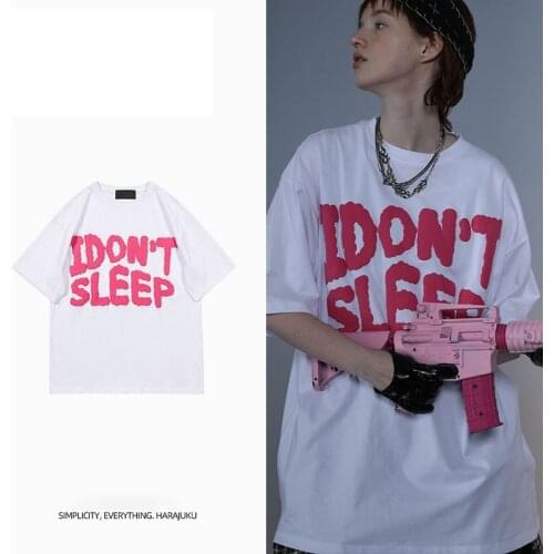Women T-Shirts Harajuku Goth Punk Letter Print Summer Short Sleeve Plus Size Tee Oversize T Shirt Female Clothes Streetwear Tops