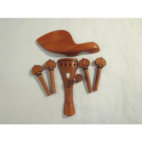 1sets 4/4 violin carved parts,nice Jujube wood parts,fine workmanship
