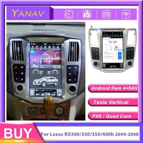 11.8" HD vertical screen car radio GPS Navigation For-LEXUS RX300/330/350/400h 2004-2008 Android Car stereo multimedia player