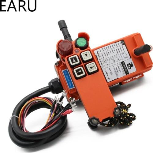 12V 24V 110V 220V 380V Channel Industrial Wireless Radio Remote Controller Switch Crane Hoist 1 Receiver+ 1 Transmitter F21-4S