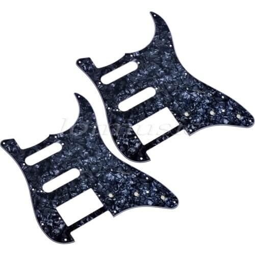 2Pcs SSH Pickguard Black Pearl 3 PLY for Fender Strat Guitar Replacement