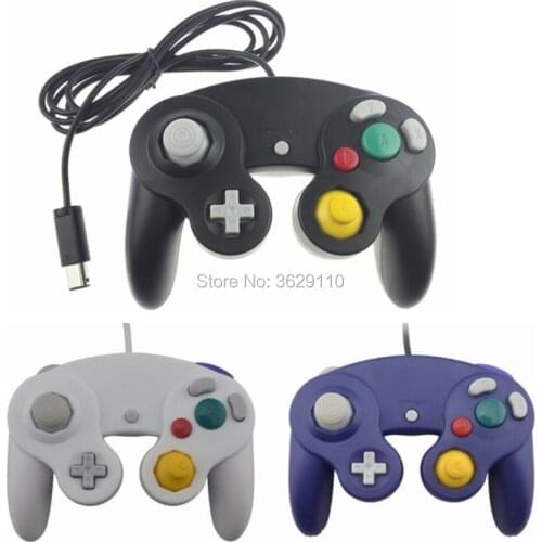 200pcs lots wholesale for Wired Game Controller Gamepad Joystick With One Button for Nintendo for GameCube for Wii