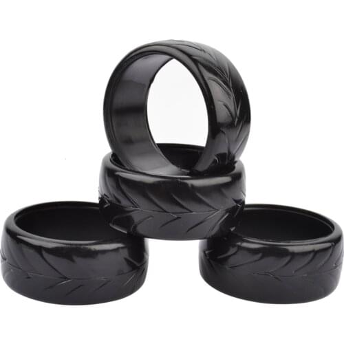 4PCS RC Hard Drift Tires / Tyre for Tamiya TT01 TT02 HPI HSP 94123 94103 1/10 RC Car On Road Racing