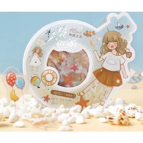 45 Pcs/bag PVC Girl Hand Account Stickers Self-adhesive Decoration Stationery Scrapbooking Notebooks Diy Diary Album Stick Label