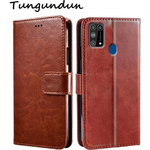 Phone Case For Samsung Galaxy M31 SM-M315F Protective Cover Luxury PU Flip Leather Silicone Case For Galaxy M31 Protector Shell