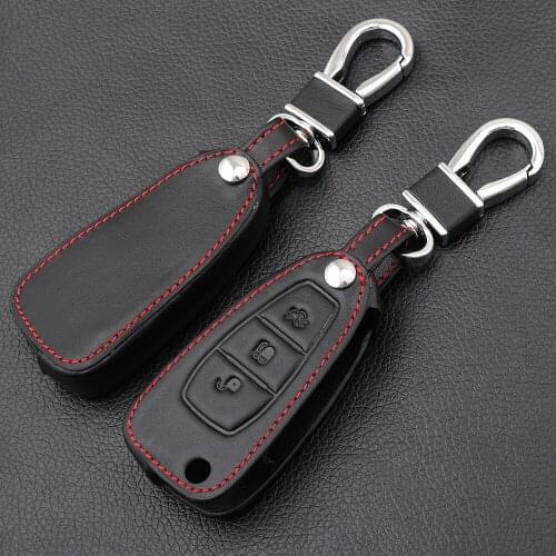 Black Leather Car Remote Key Fob Shell Cover Case For Ford Ranger C-Max S-Max Focus MK3 MK4 Galaxy Mondeo Transit Tourneo Custom