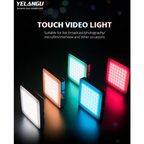 RGB LED Touch Video Light 5W Built-in Battery 700mAh 6500K On Camera Photo Shooting Studio Led Filter DSLR