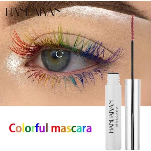 1PC Colorful Mascara Waterproof Fast Dry Eyelash Extension Curling Makeup Lashes Blue Green Red Purple Black Cosplay Mascara