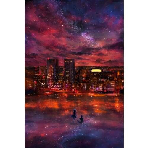 Star under the lovers The wooden puzzle 1000 pieces ersion jigsaw puzzle white card adult childrens educational toys