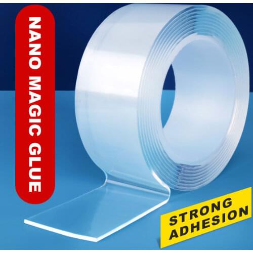 Double Sided Tape Car Transparent Reusable Wall Stickers Heat Resistant Tape Waterproof Tracsless Kitchen Accessories Nano Tapes